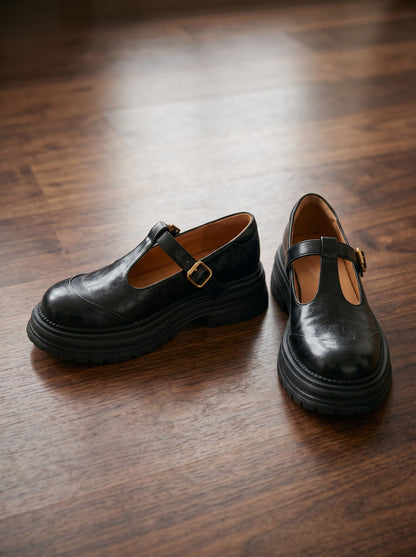 Clarissa, scarpe mary jane nere, il paio