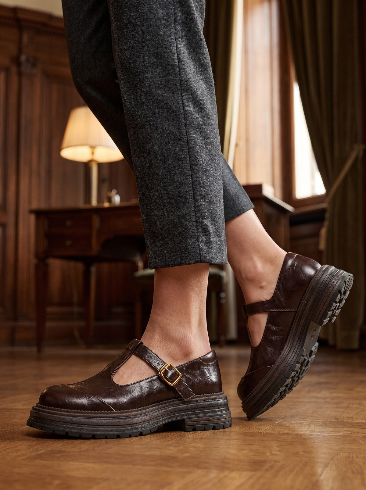 Clarissa, scarpe marrone