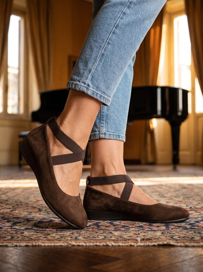 Delfina, ballerine marrone