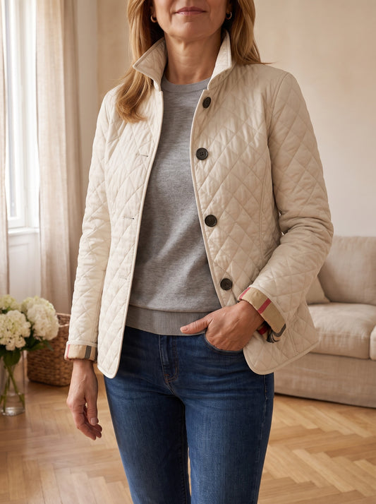 Gabriella, giacca trapuntata beige