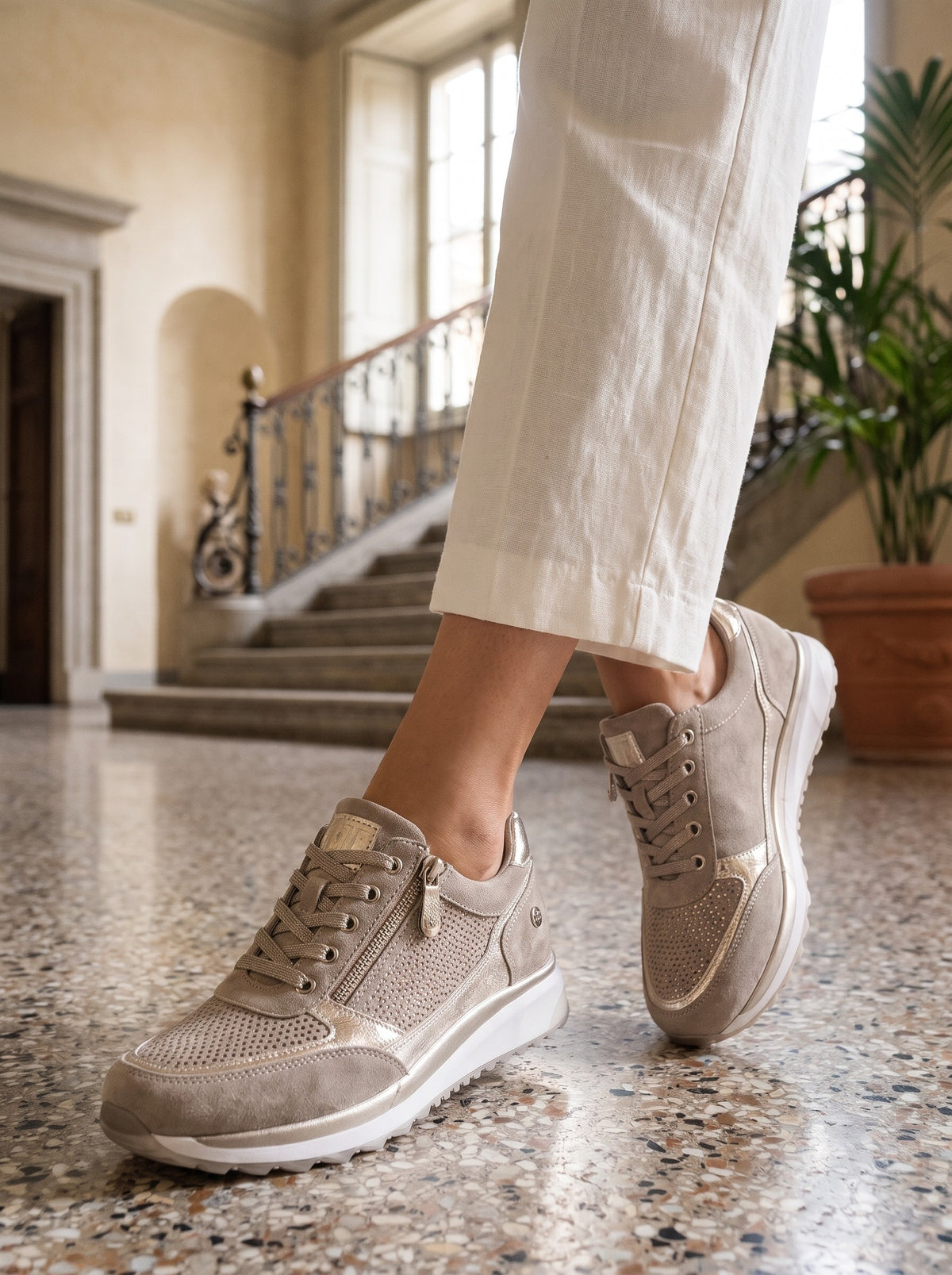 Orsola, sneakers comfort beige