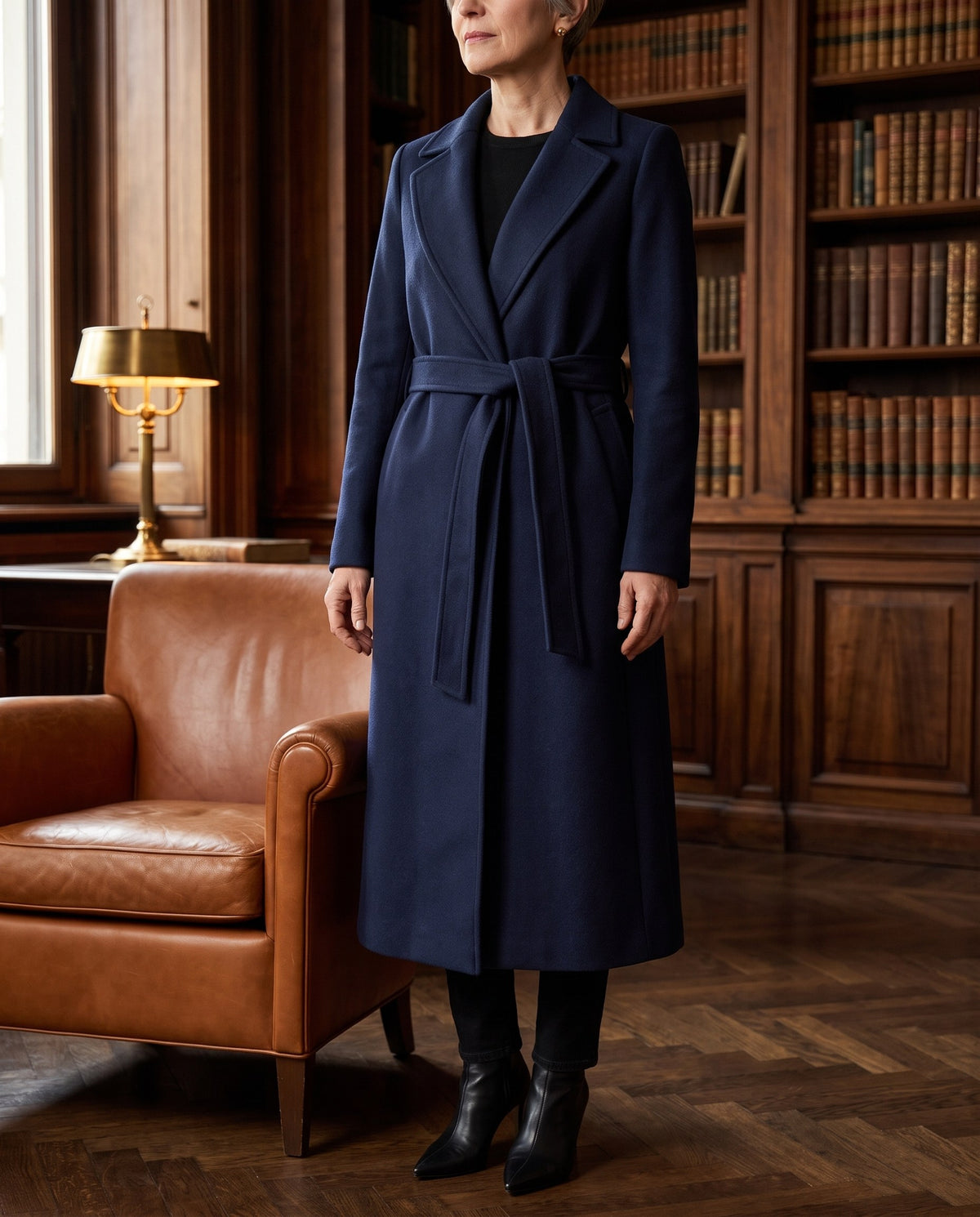 Sveva, cappotto con cintura